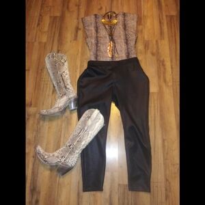 Bad Chic Faux Suede Bodysuit